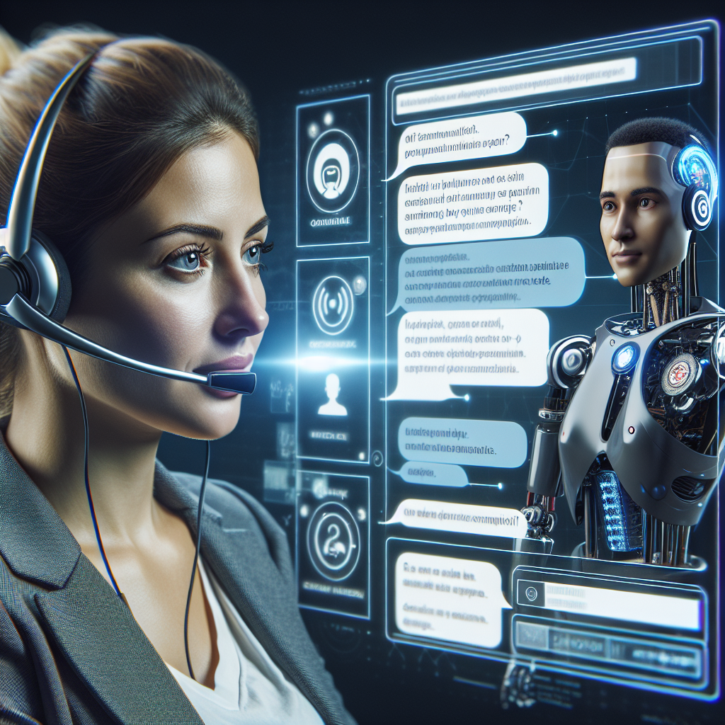 A depiction of AI powered automated call summaries taking notes from a customer service conversation.