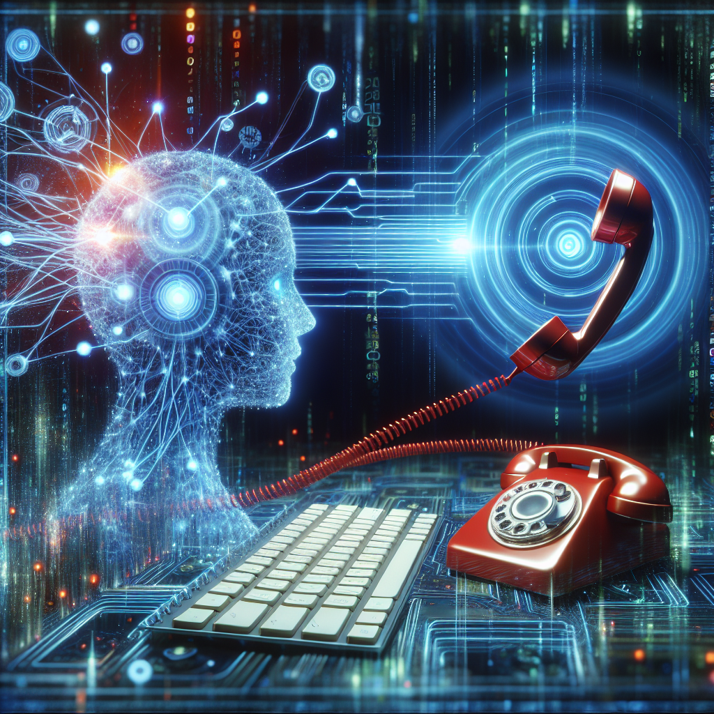 An image illustrating the interaction between AI and IVR technology in evolving customer service trends