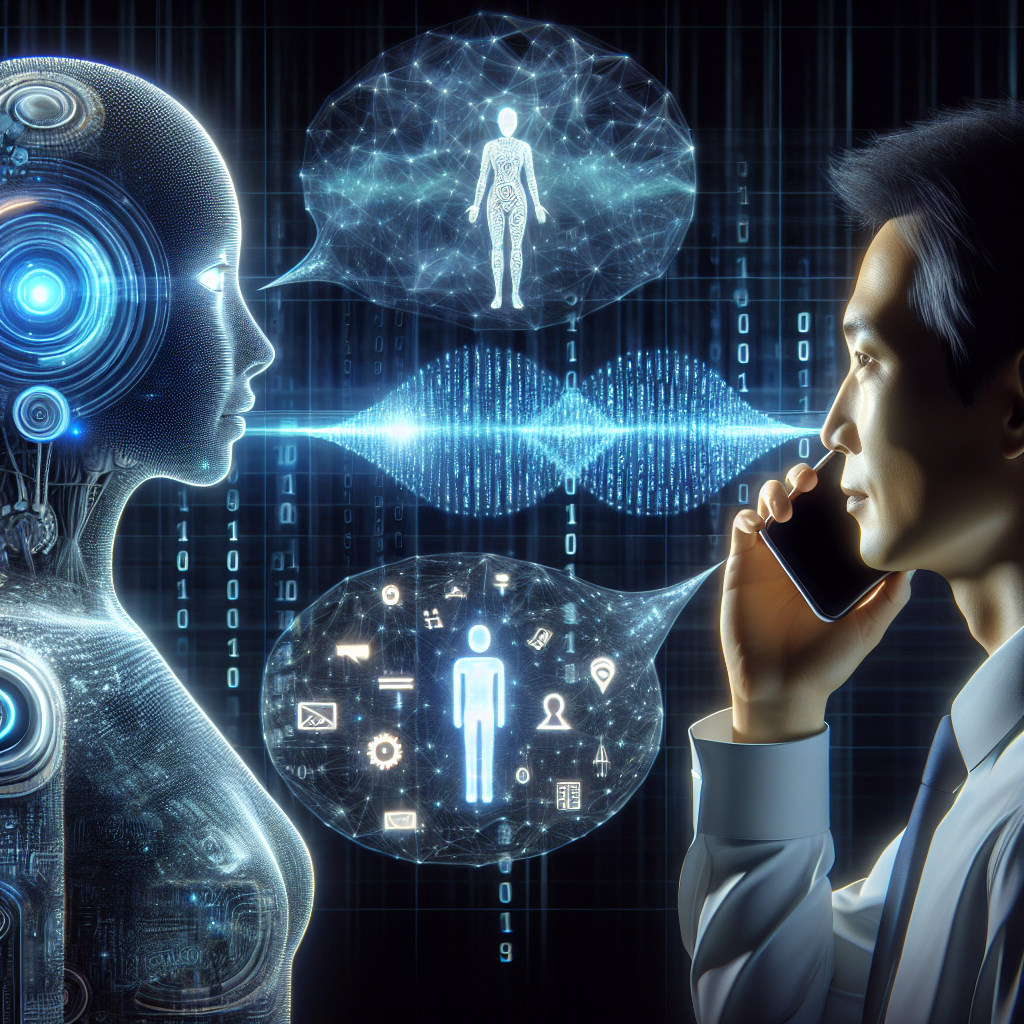 An AI voice assistant communicating with a customer over the phone
