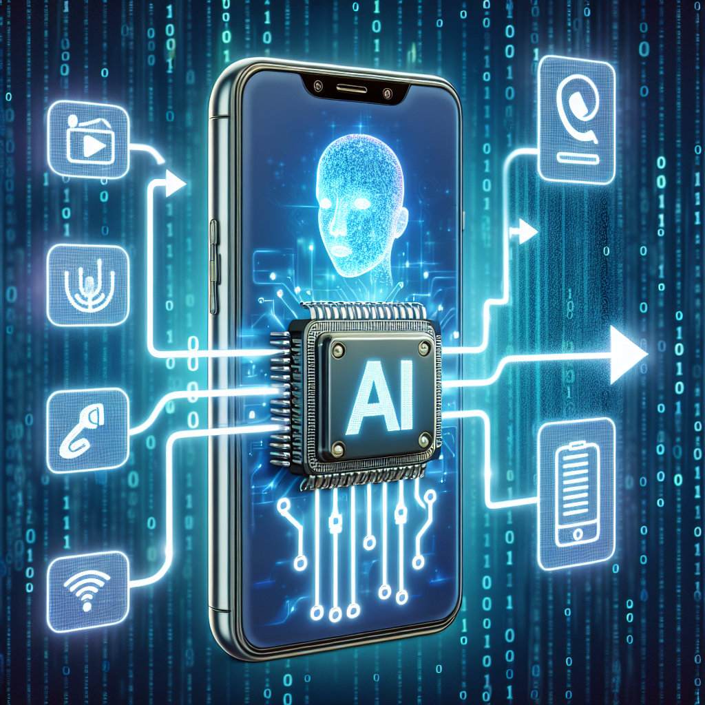A graphic demonstrating AI integration in phone-based customer service