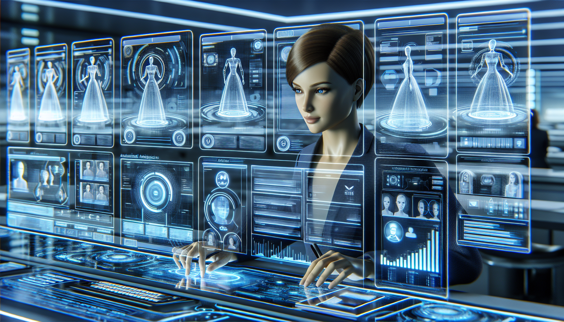 An AI receptionist performing various tasks on screen