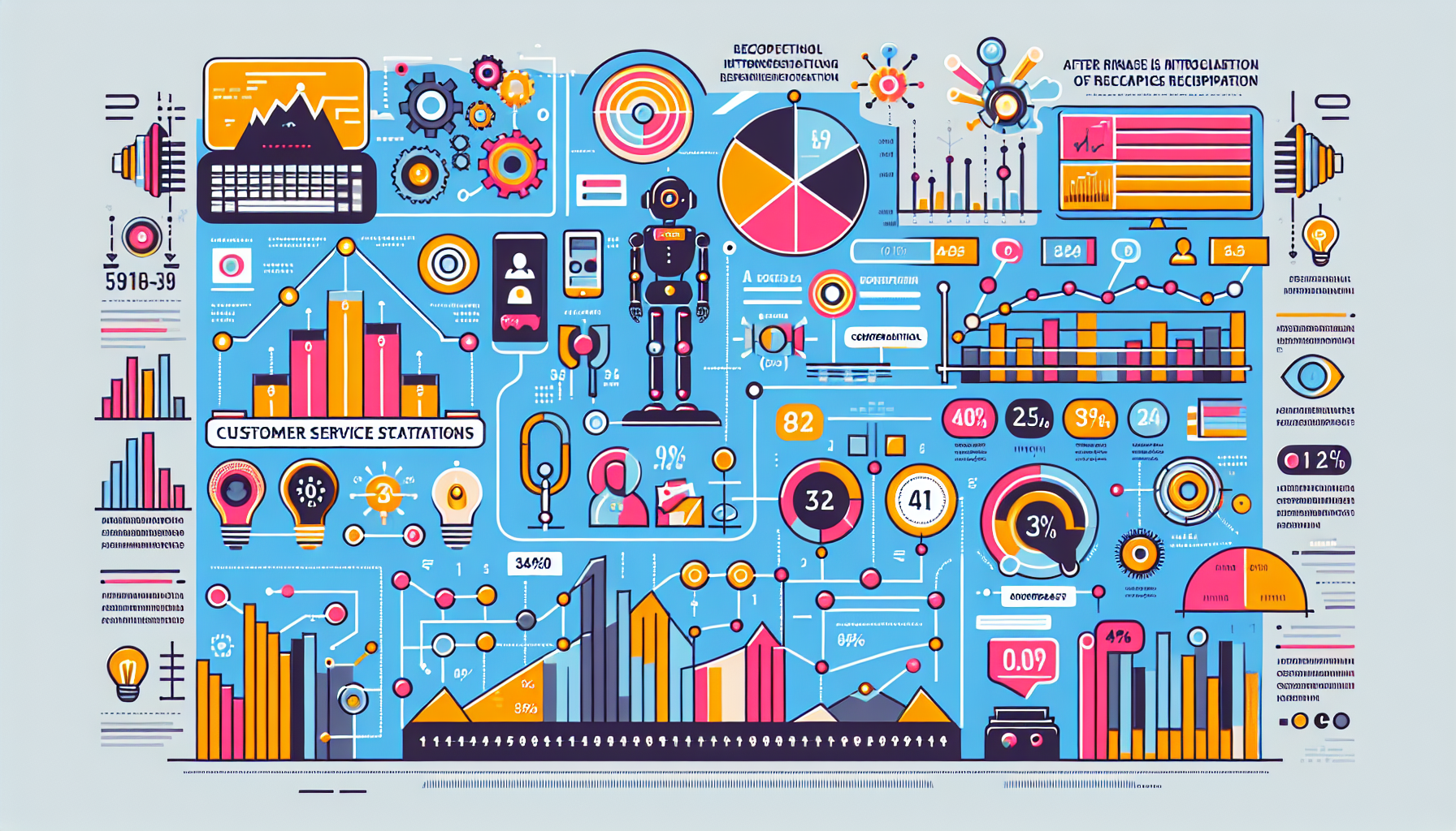 An infographic showing the improved customer service statistics after integrating AI receptionists at Acme Corporation