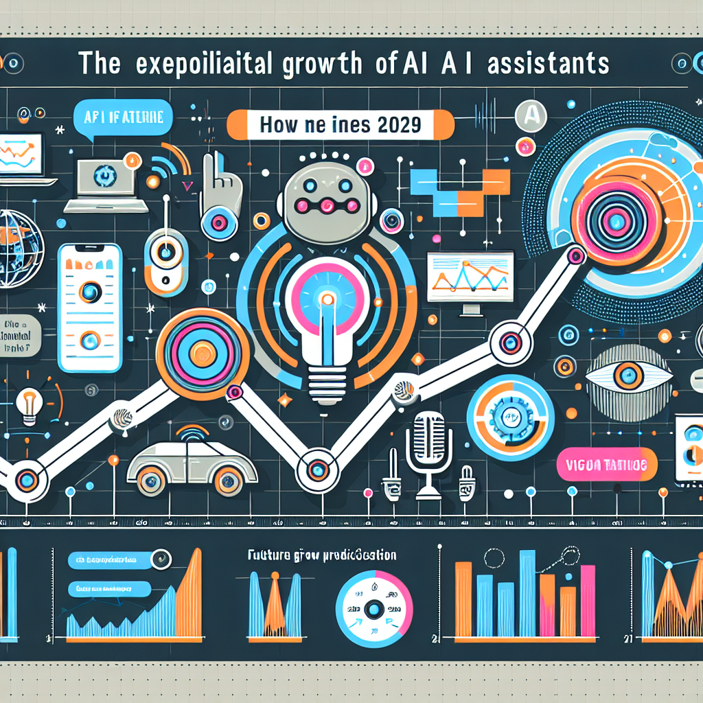 An infographic showing the rise of voice-activated AI assistants and the projected growth in the coming years.
