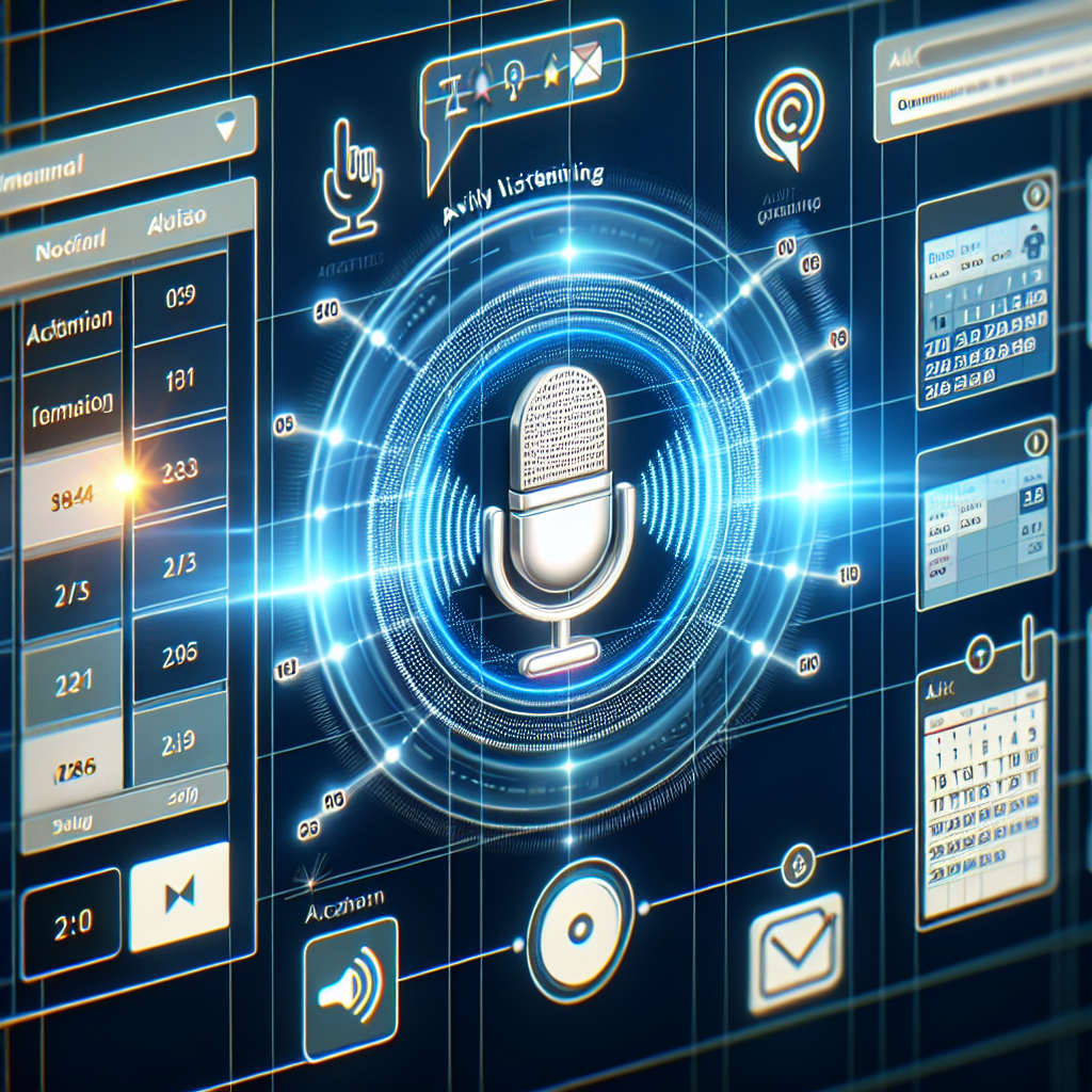 An image showing the interface of a voice-activated system integrated with a popular calendar application