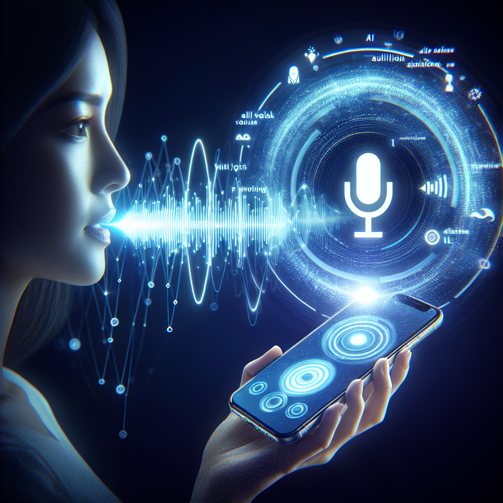 An AI-powered voice assistant interacting with a user