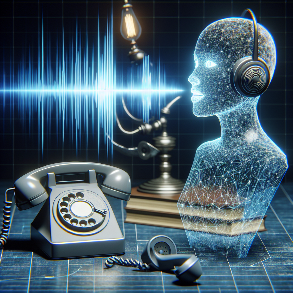 An AI-powered virtual assistant answering a call, signifying the functionality of a voice-activated AI help desk
