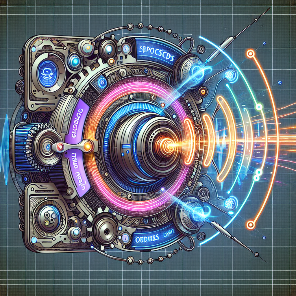 An illustration showing a voice-activated system processing orders