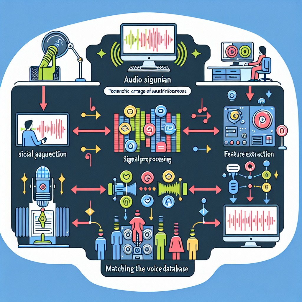 A diagram illustrating the process of voice authentication