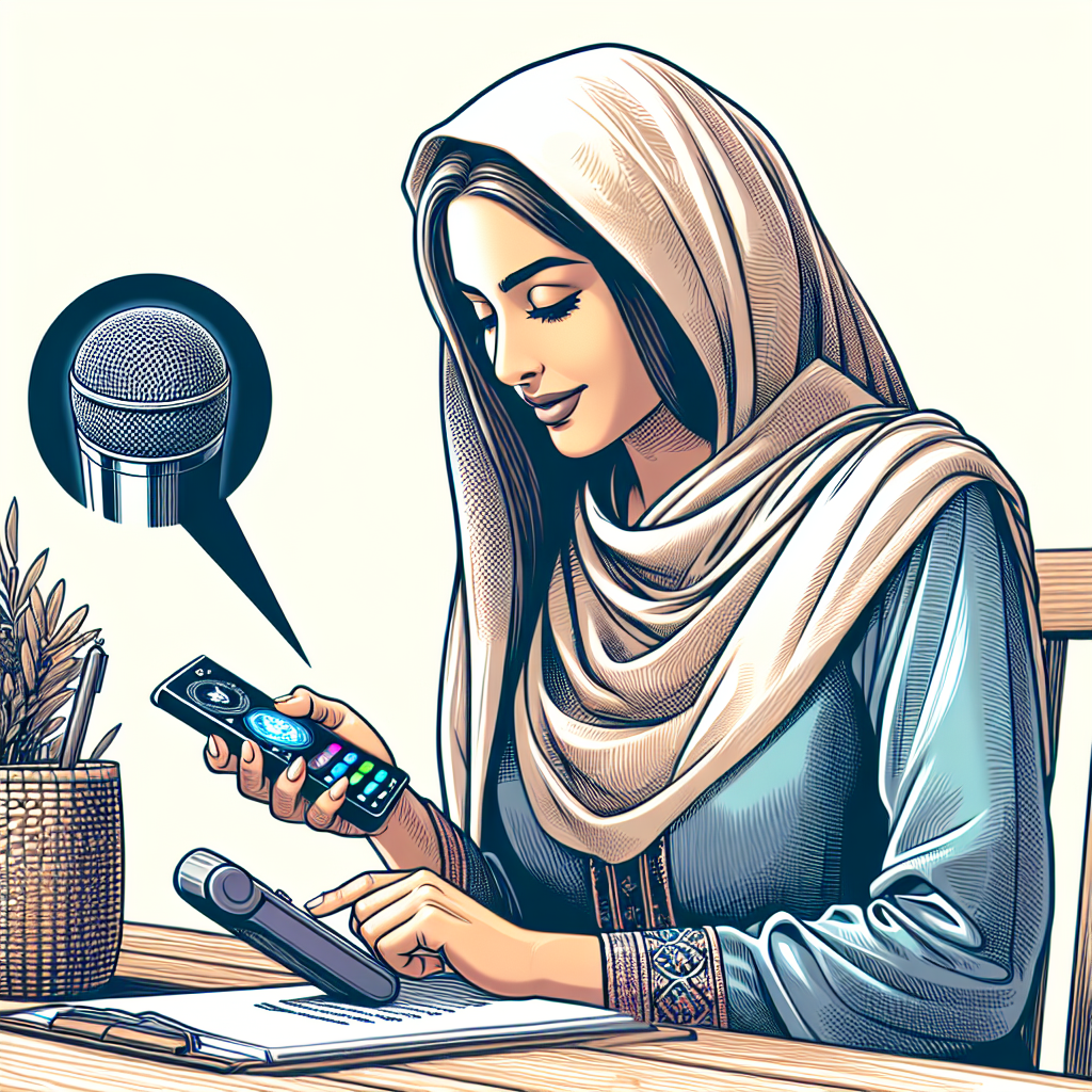 An image of a person using voice activation technology on their device to register a product, signifying efficiency and ease-of-use.