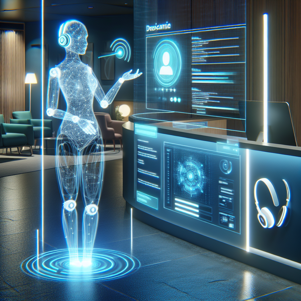 An AI receptionist guiding a customer via phone call