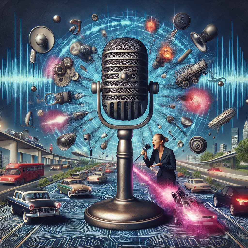 An image illustrating the influence of external factors such as noise on voice recognition