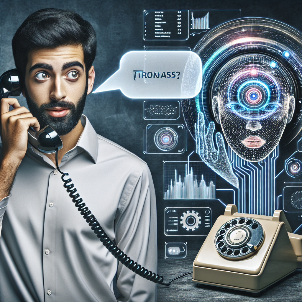 An AI assistant interacting with a customer over the phone