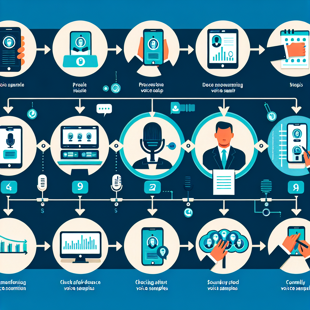 An infographic demonstrating voice based customer verification process