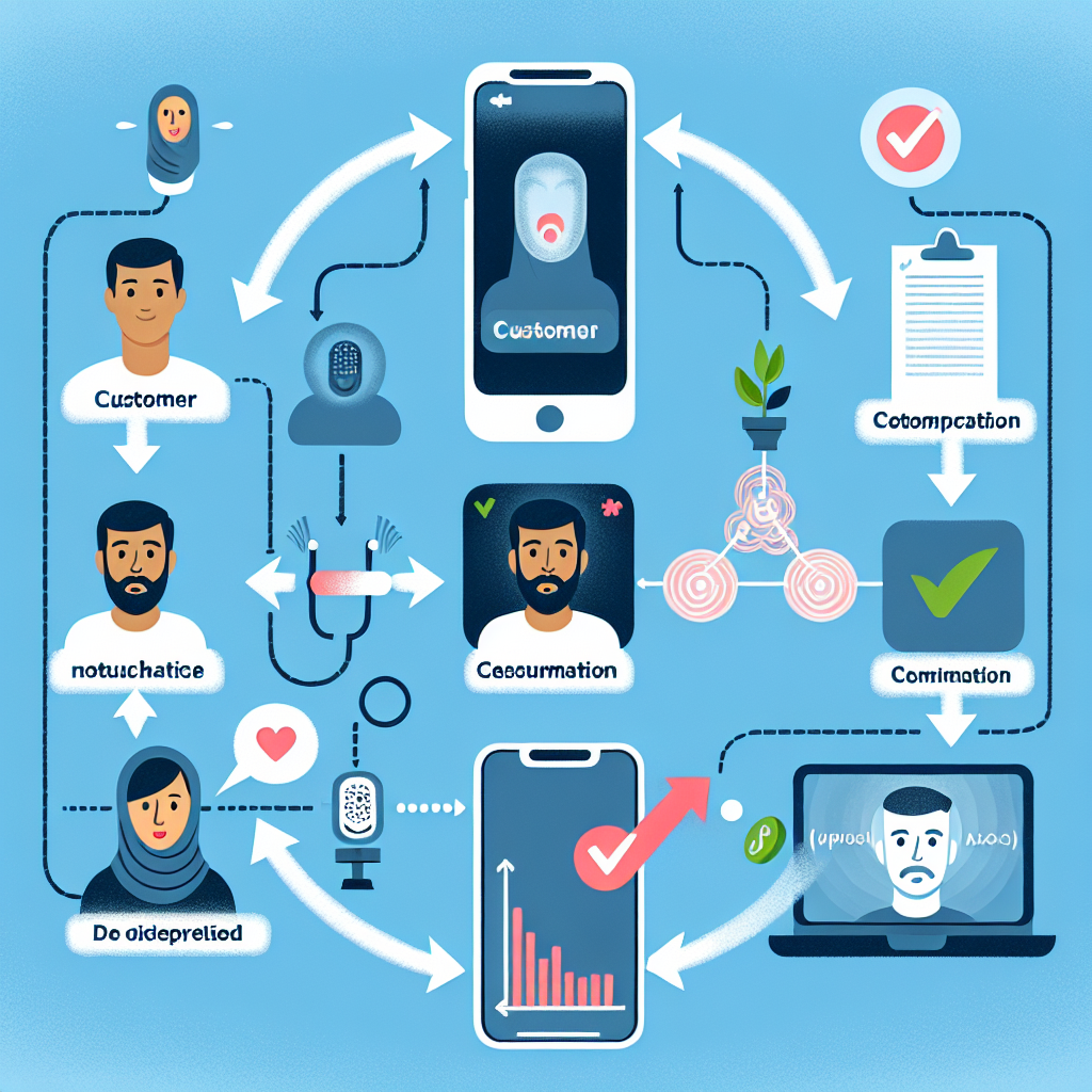 An infographic showing the process of voice-based customer verification