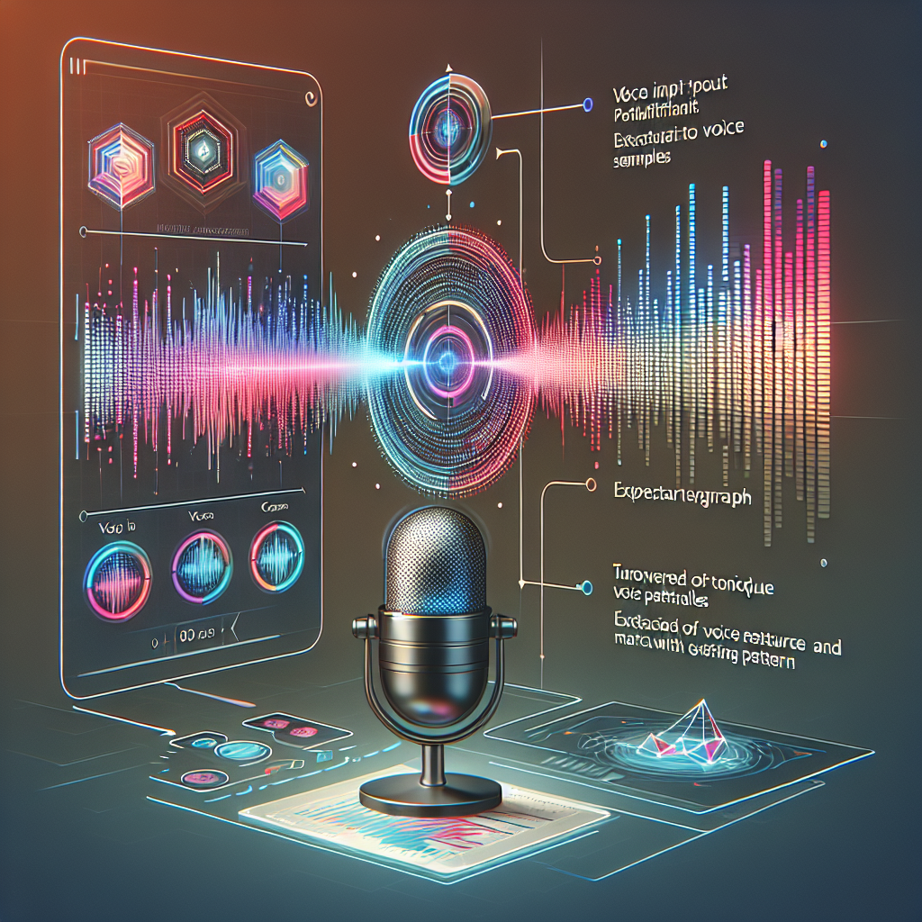 An image showing a voice-based authentication system in action