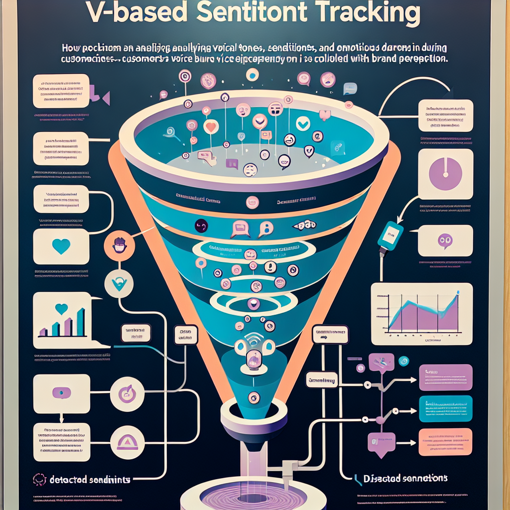 An infographic illustrating voice-based sentiment tracking and its correlation with brand perception