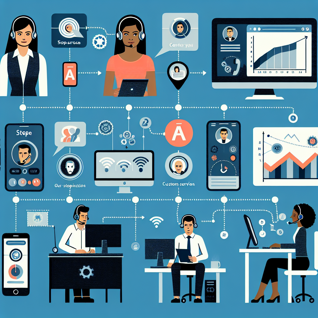 An infographic illustrating how AI-driven voice-based surveys work in a customer service setting