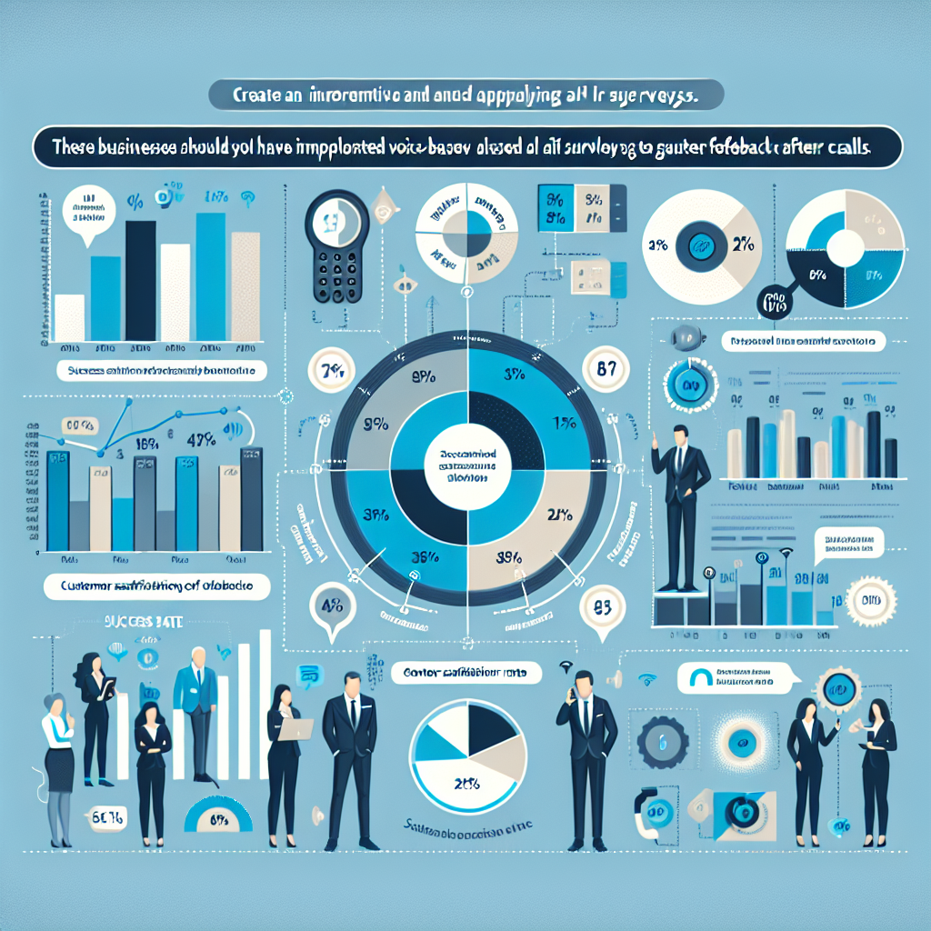 An attractive infographic that displays statistics about businesses that have successfully used voice-based AI surveys to collect post-call feedback