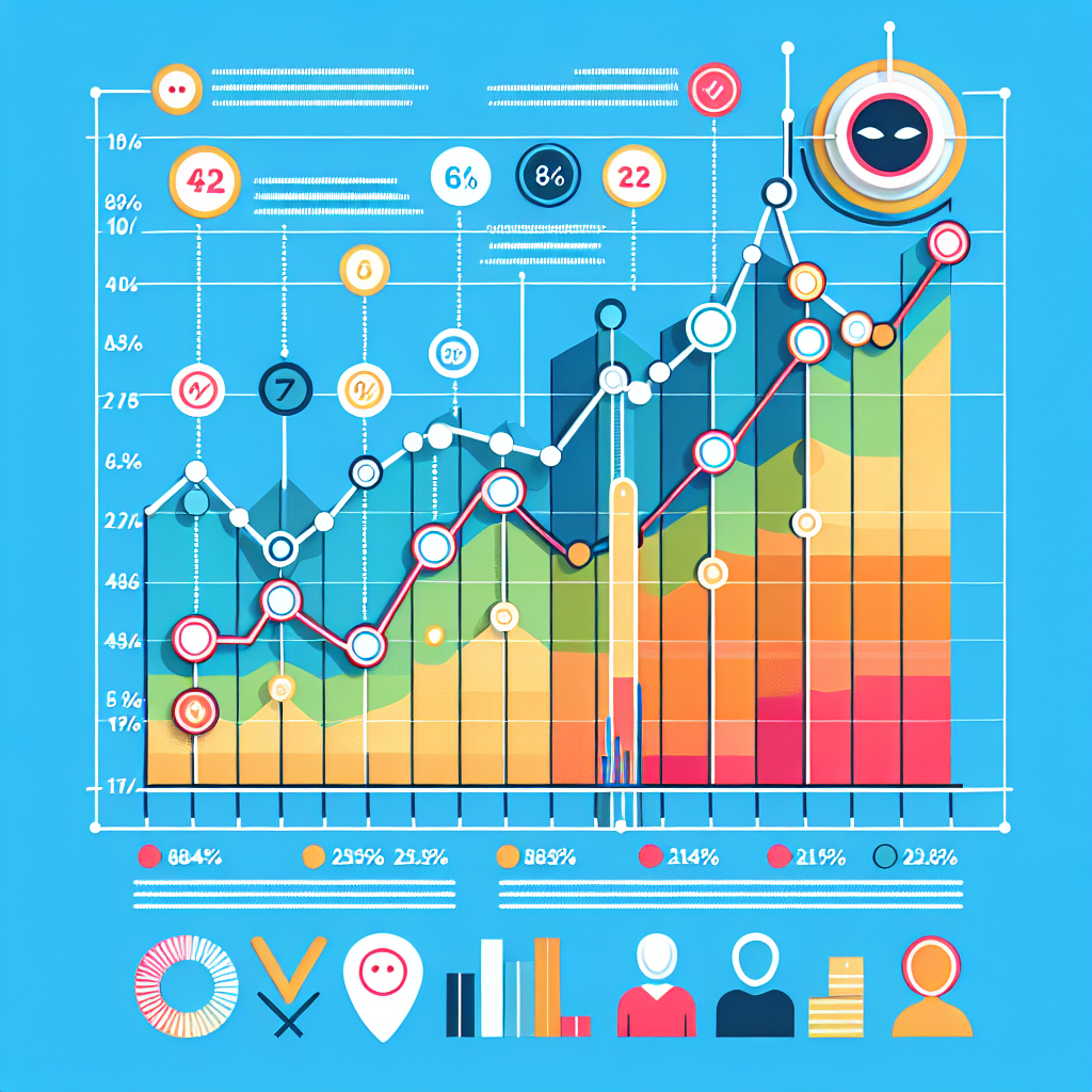 An infographic showing the improving trend of customer satisfaction scores for Company A after implementing AI-driven voice surveys.