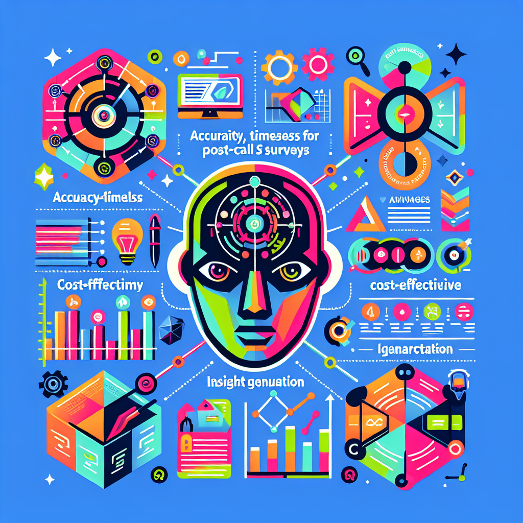 An infographic highlighting the advantages of using AI for post-call surveys