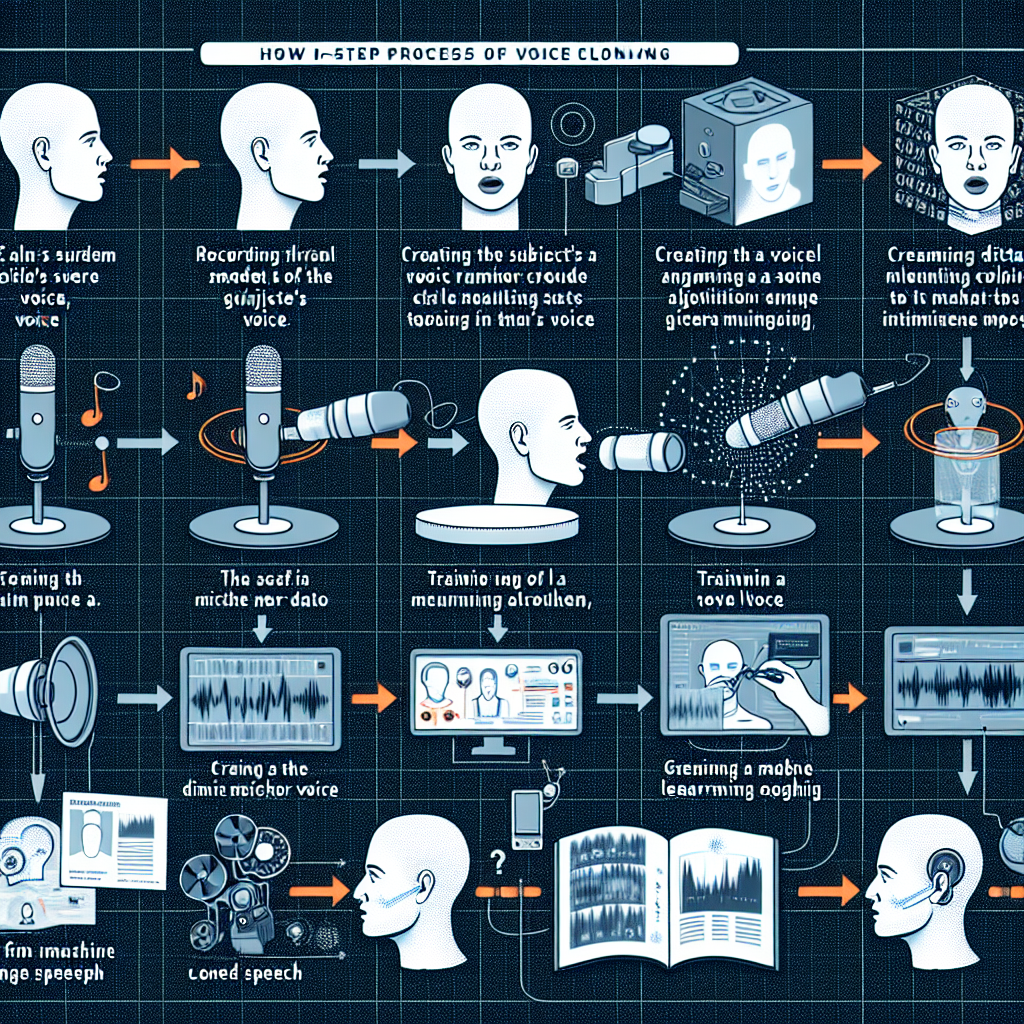 An infographic summarizing the voice cloning process