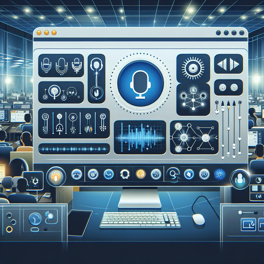 An image showing a voice cloning software interface used in a call center.