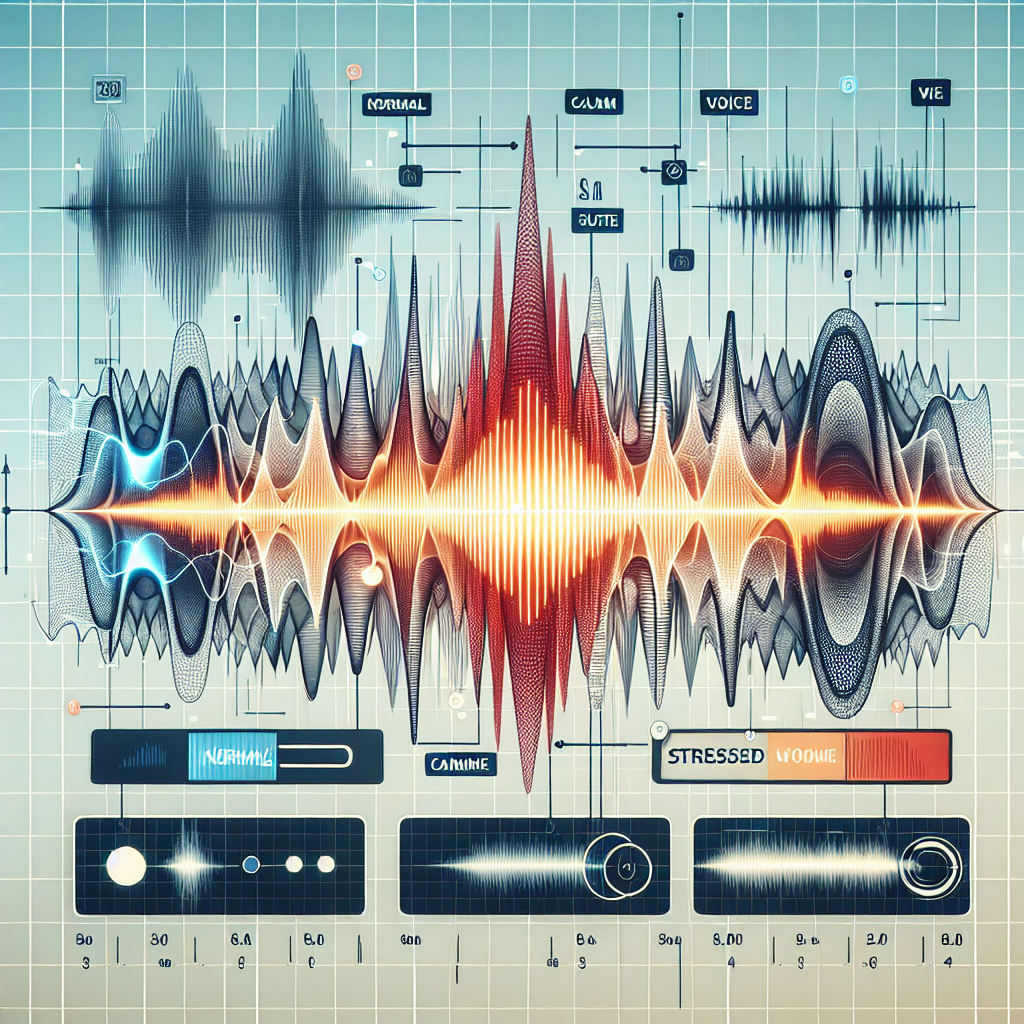 An illustration showing the graphical representation of voice stress analysis