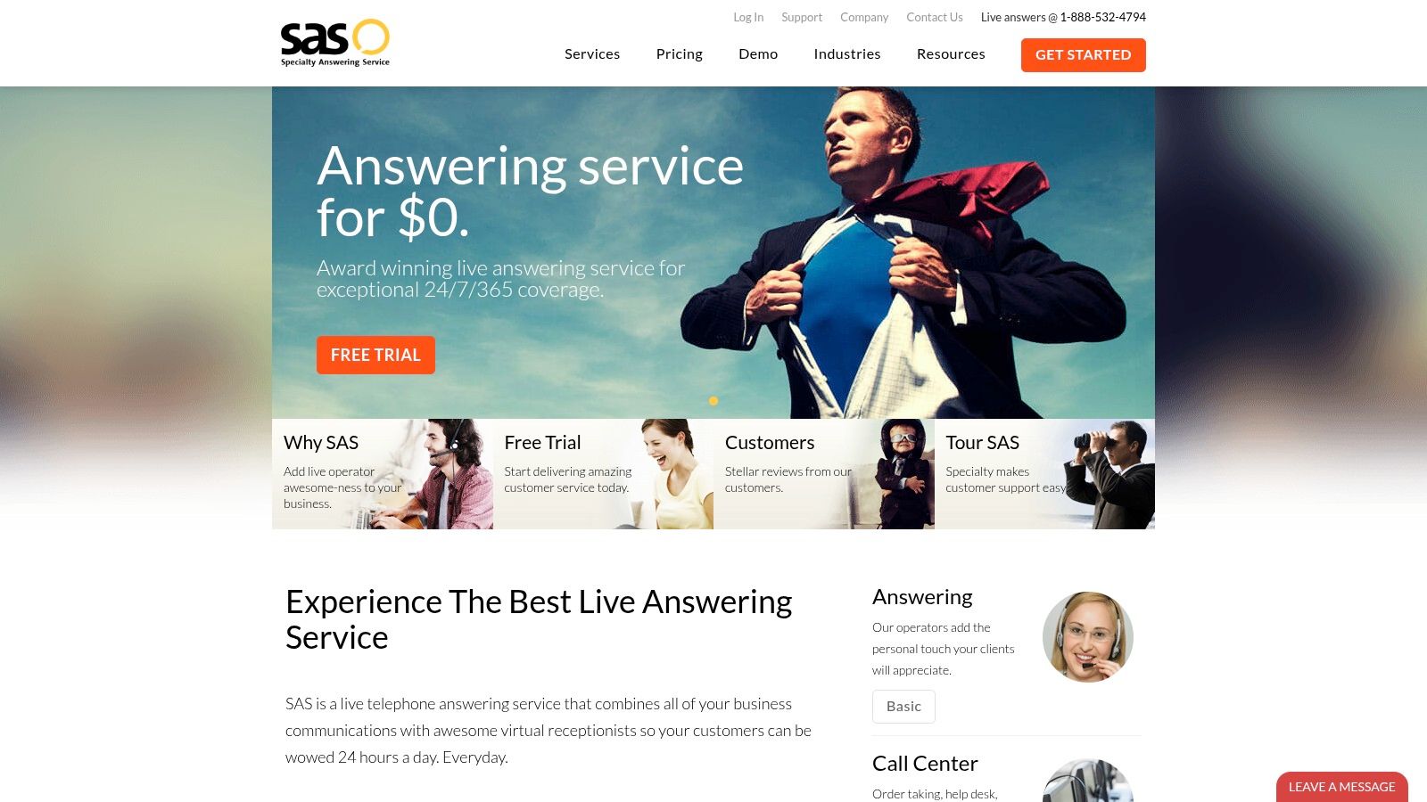 Specialty Answering Service (SAS)