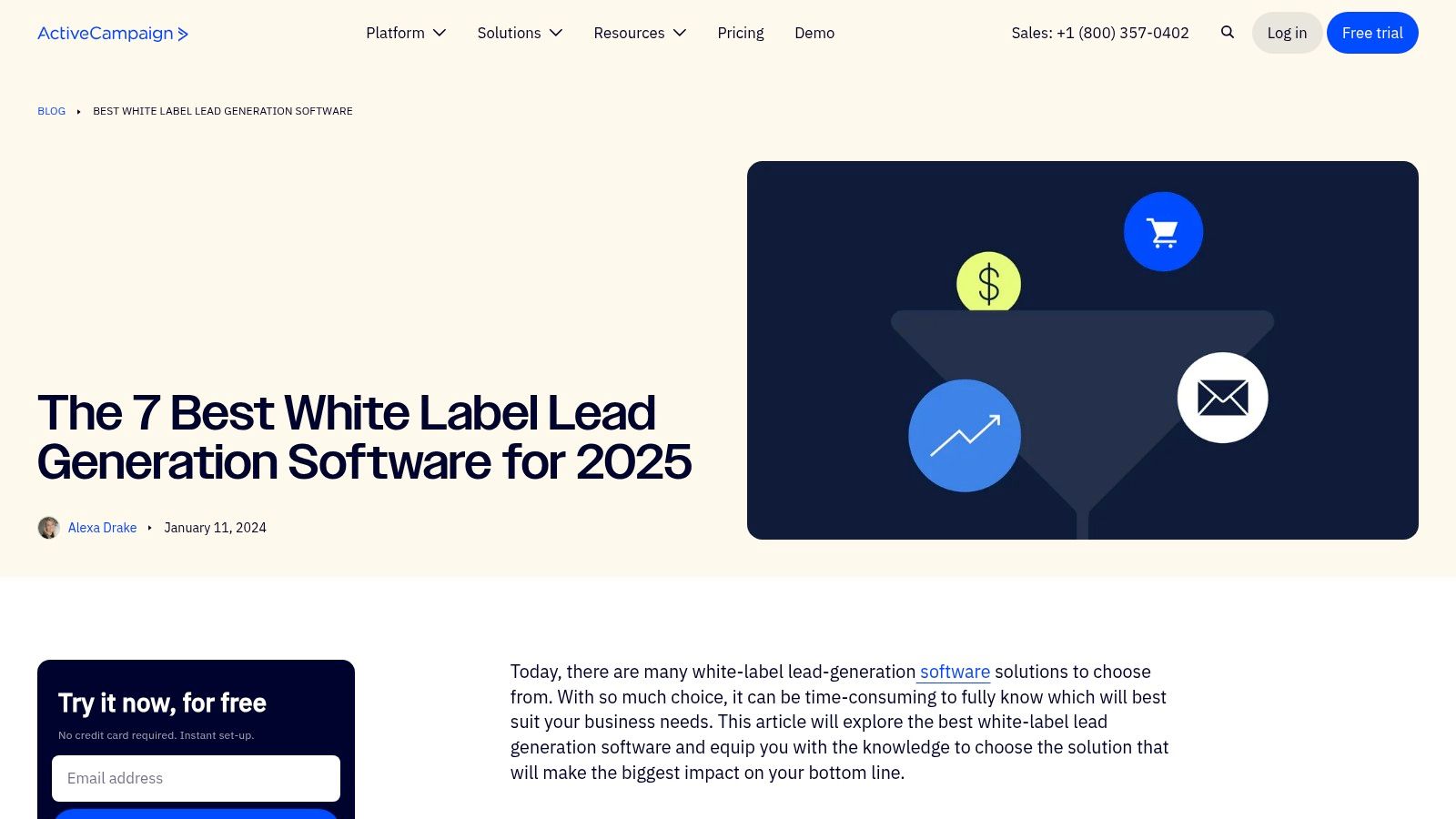 ActiveCampaign white-label lead generation software