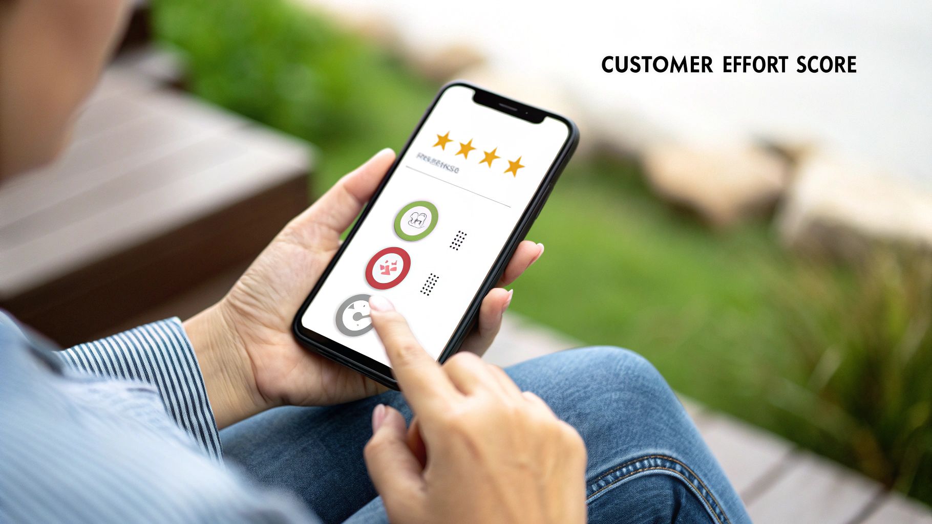 Infographic showing key data about Customer Effort Score (CES)