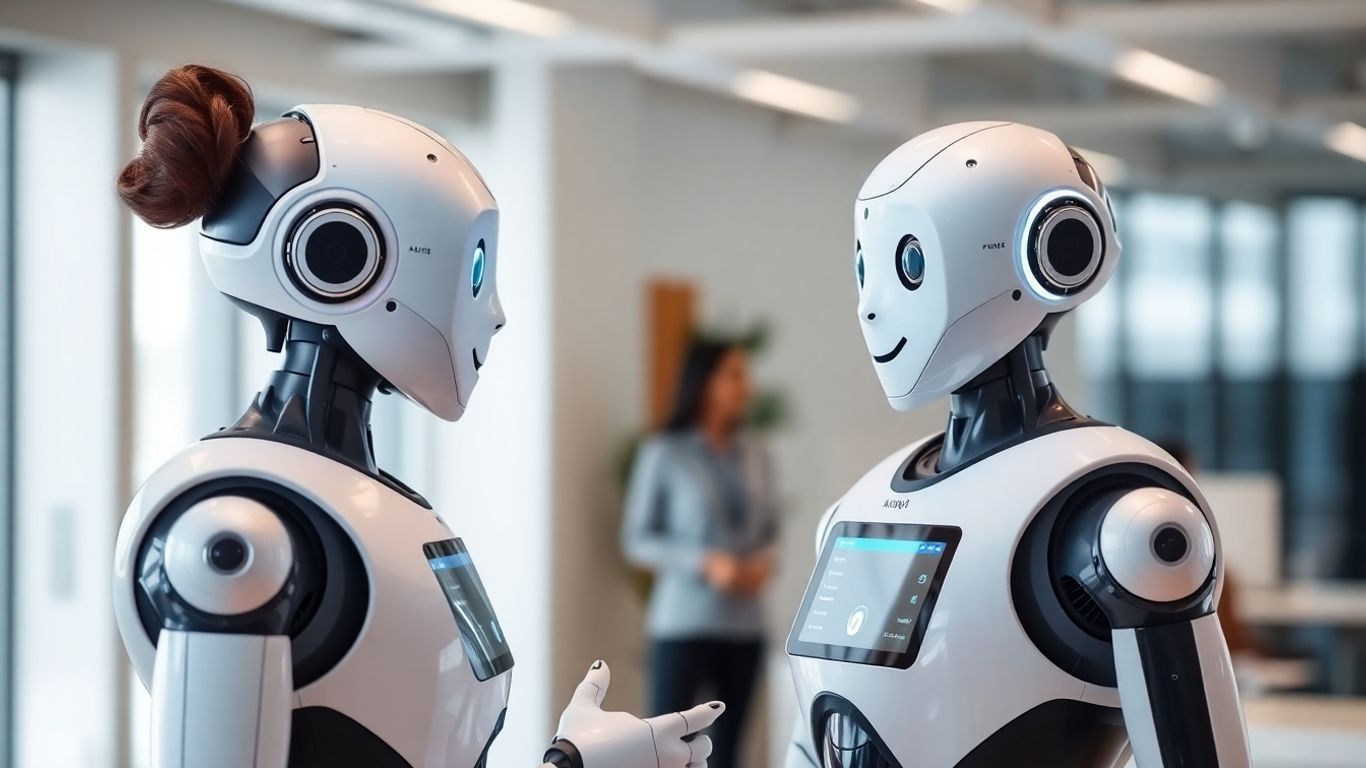 AI receptionist assisting a customer