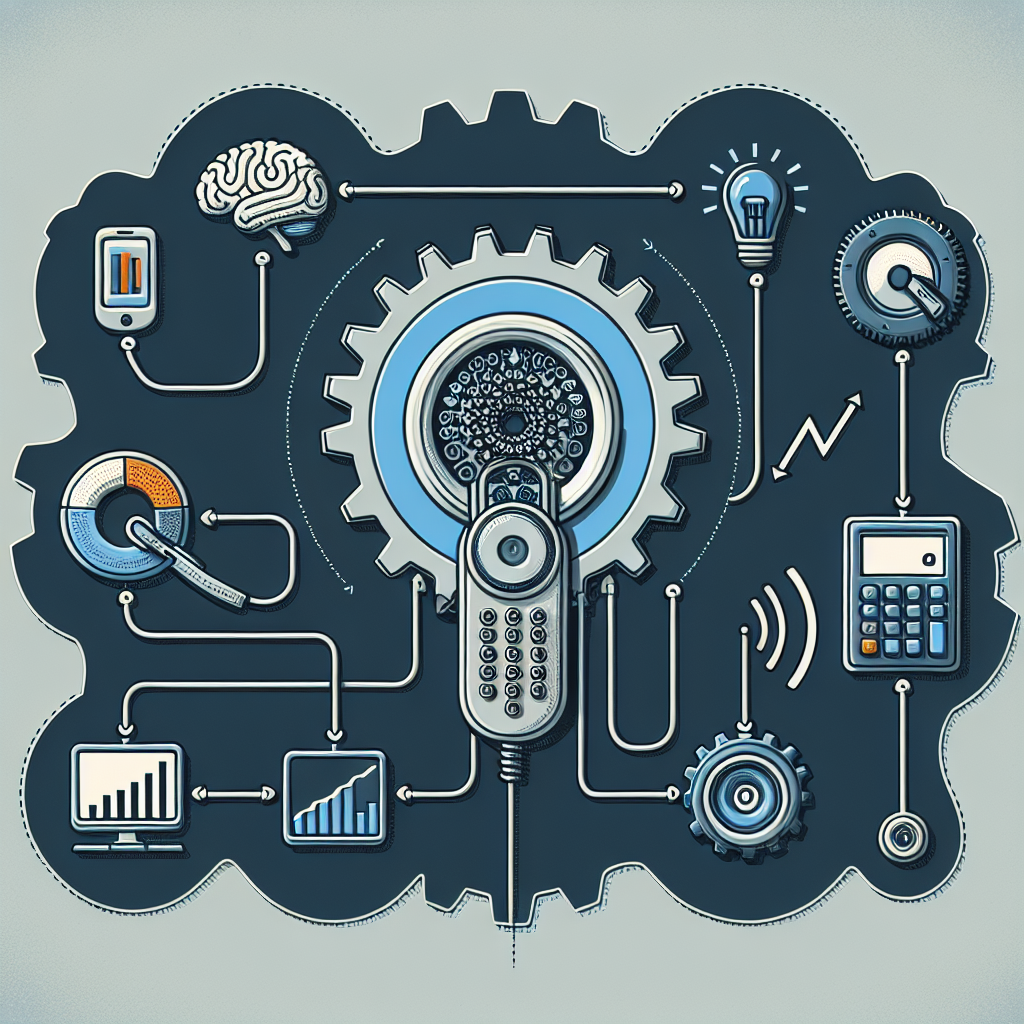 An infographic showcasing the features of AI-powered outbound dialers.