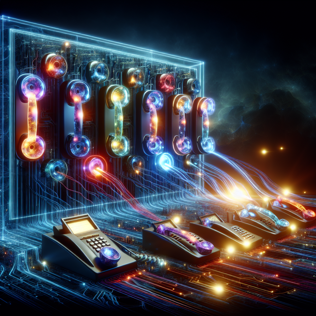 Visual representation of AI-powered outbound dialers in action.