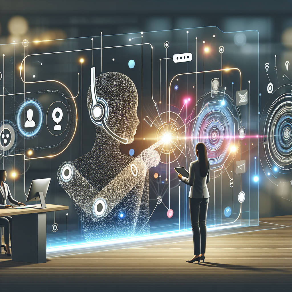 An image illustrating AI-driven virtual receptionist technology in action, possibly showing a user interface of the service.