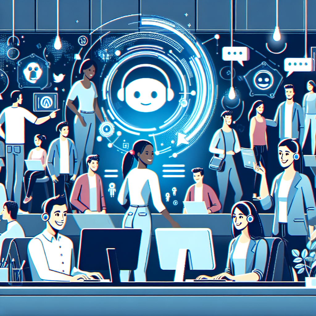 An image showcasing a group of satisfied affiliates engaging with My AI Front Desk services.