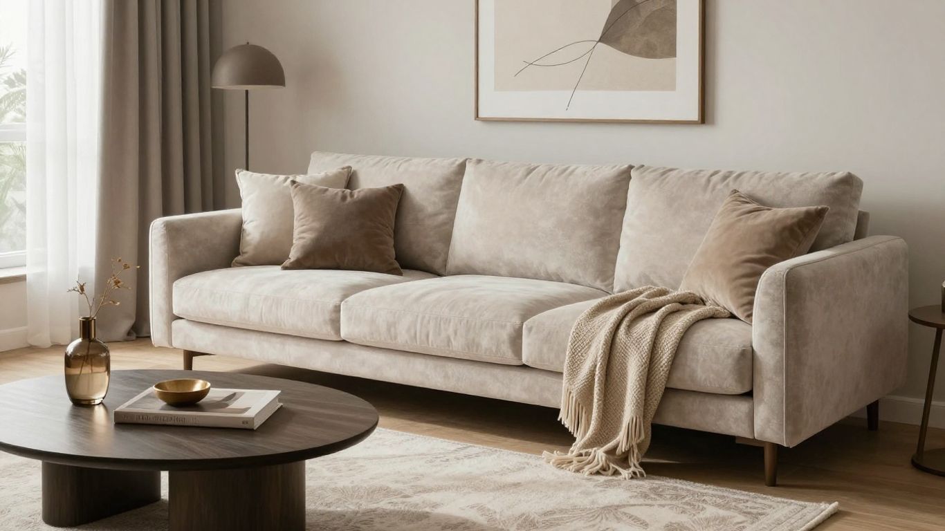 Modern living room interior with stylish decor.