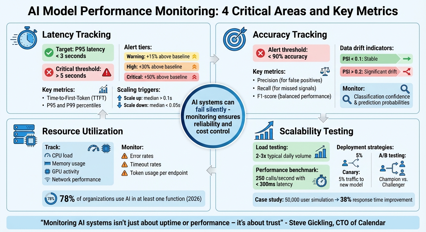 AI Model Performance Monitoring: 4 Critical Areas and Key Metrics