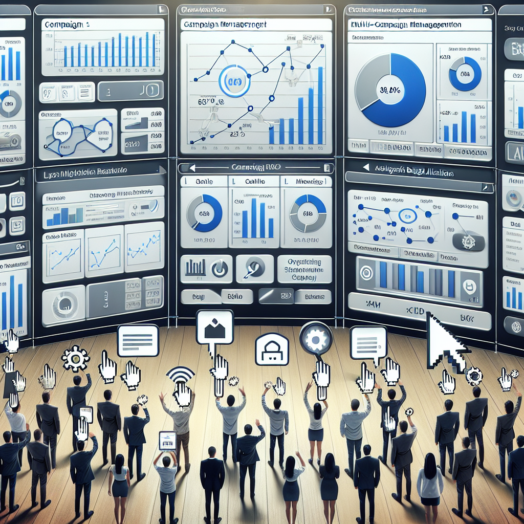 Visual representation of multi-campaign management interface in action
