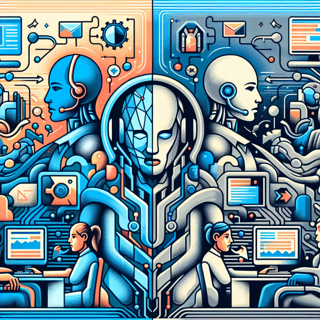 A visual representation of AI-powered tools improving customer service interactions