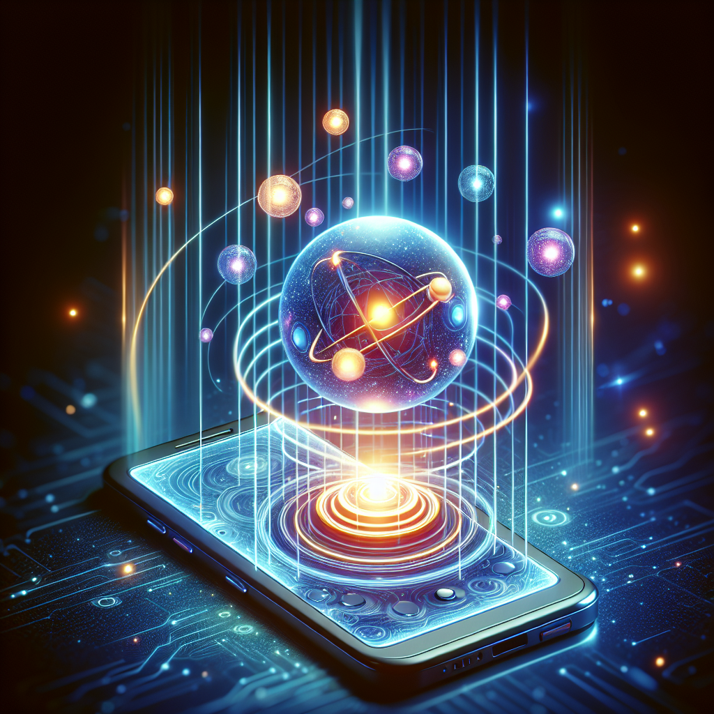 An illustration depicting a virtual phone receptionist managing calls through an AI system