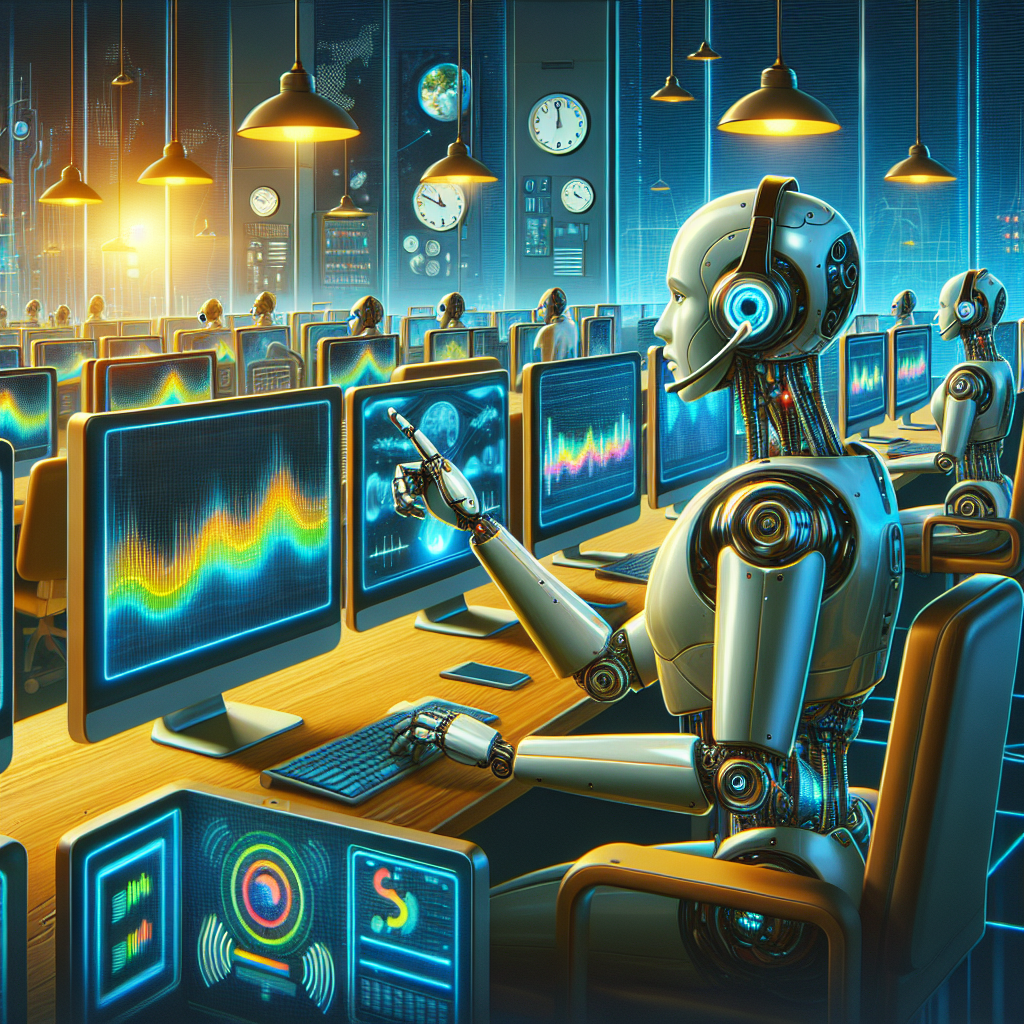 A graphic illustrating the process of AI phone receptionists handling calls