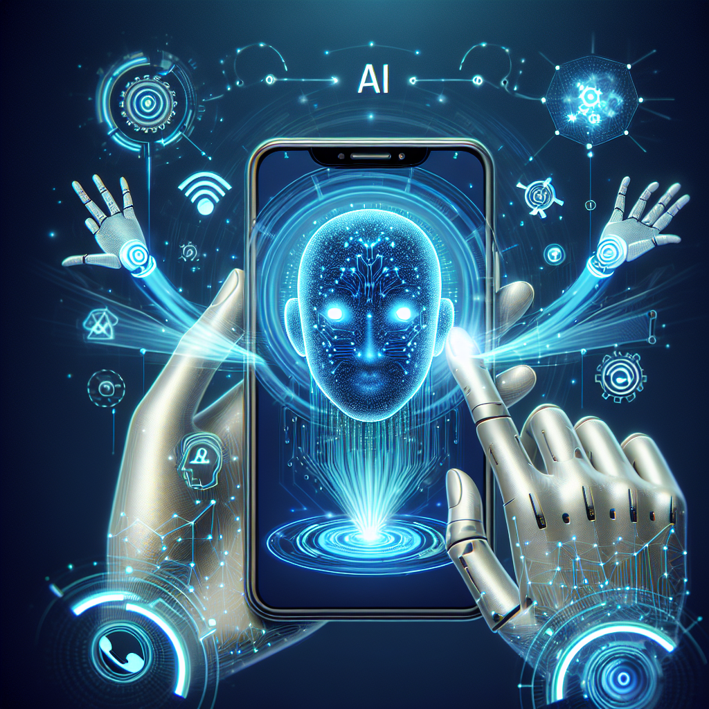 Illustration of AI-powered phone receptionist in action