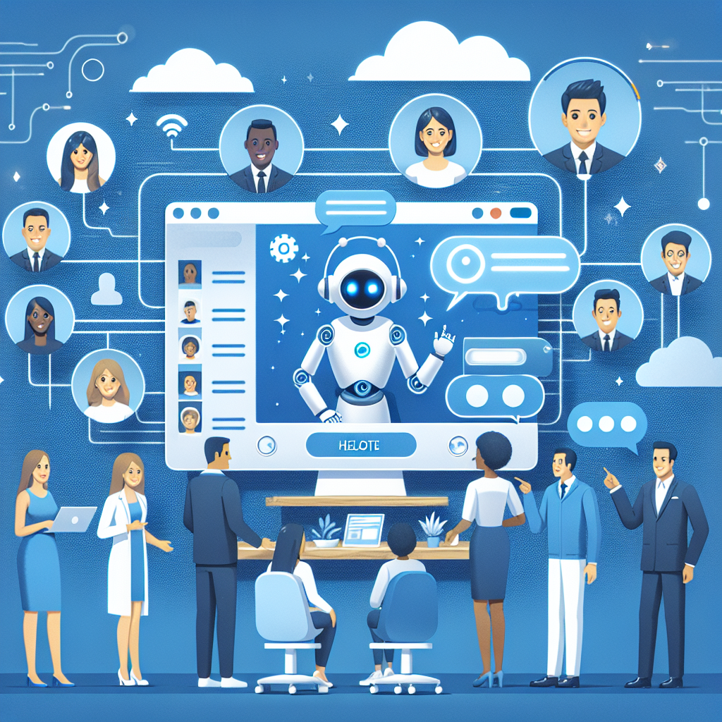 An illustration of a virtual receptionist interface highlighting personalized customer interactions.