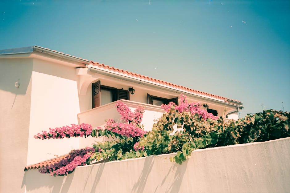 A vibrant green roof on an urban building, filled with diverse plants and flowers, showcasing sustainability