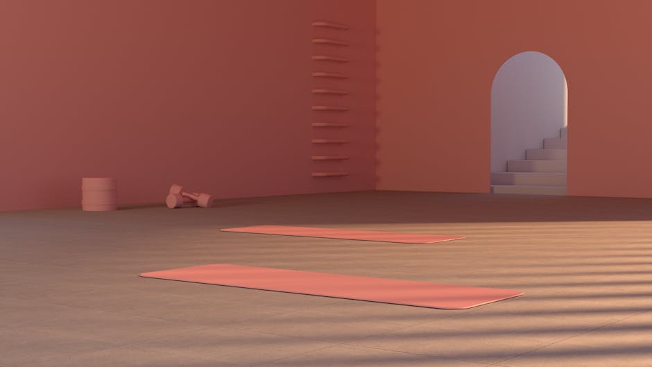 A serene yoga studio with soft natural light, calming colors, and minimalist furnishings, inviting tranquility for its visitors.