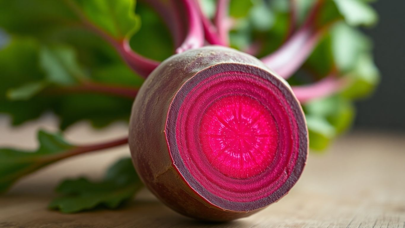 Fresh beetroot with deep red color