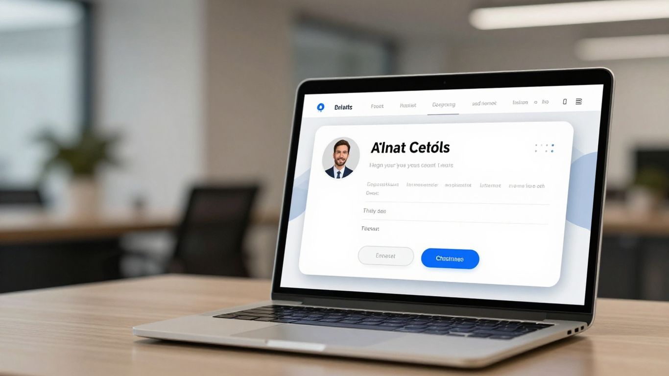 AI chatbot interface on a laptop screen