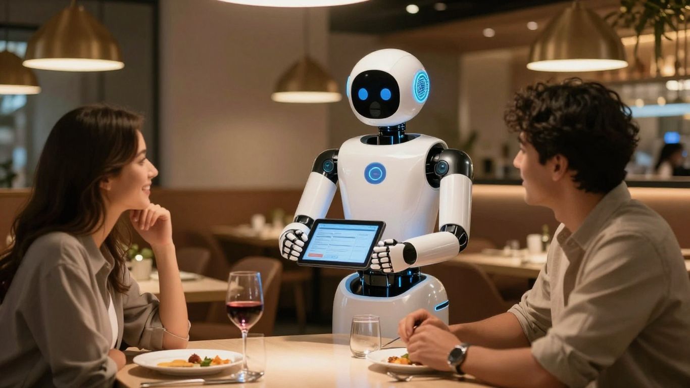 AI assistant helping restaurant guests with reservations