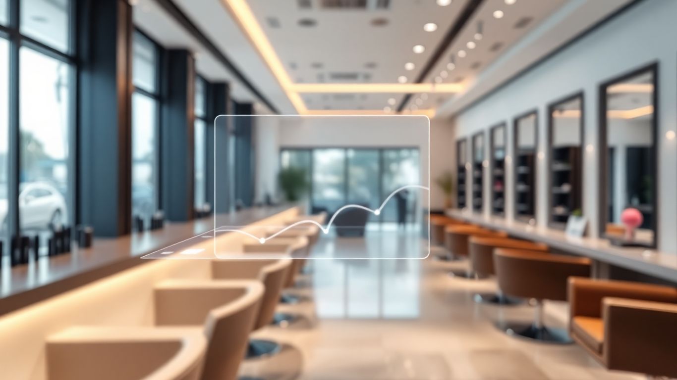 Salon AI interface glowing softly
