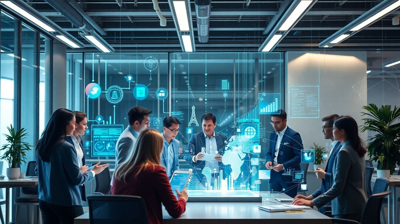 AI enhancing sales team collaboration and data insights.